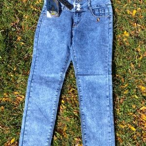 washed columbian jeans